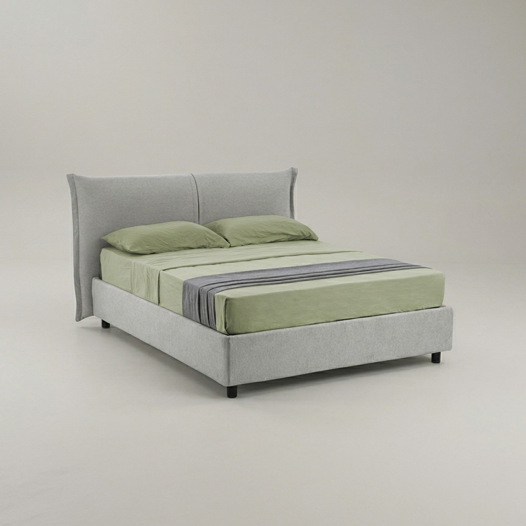 Letto contenitore Alfianello sfoderabile 13 doghe faggio frontale