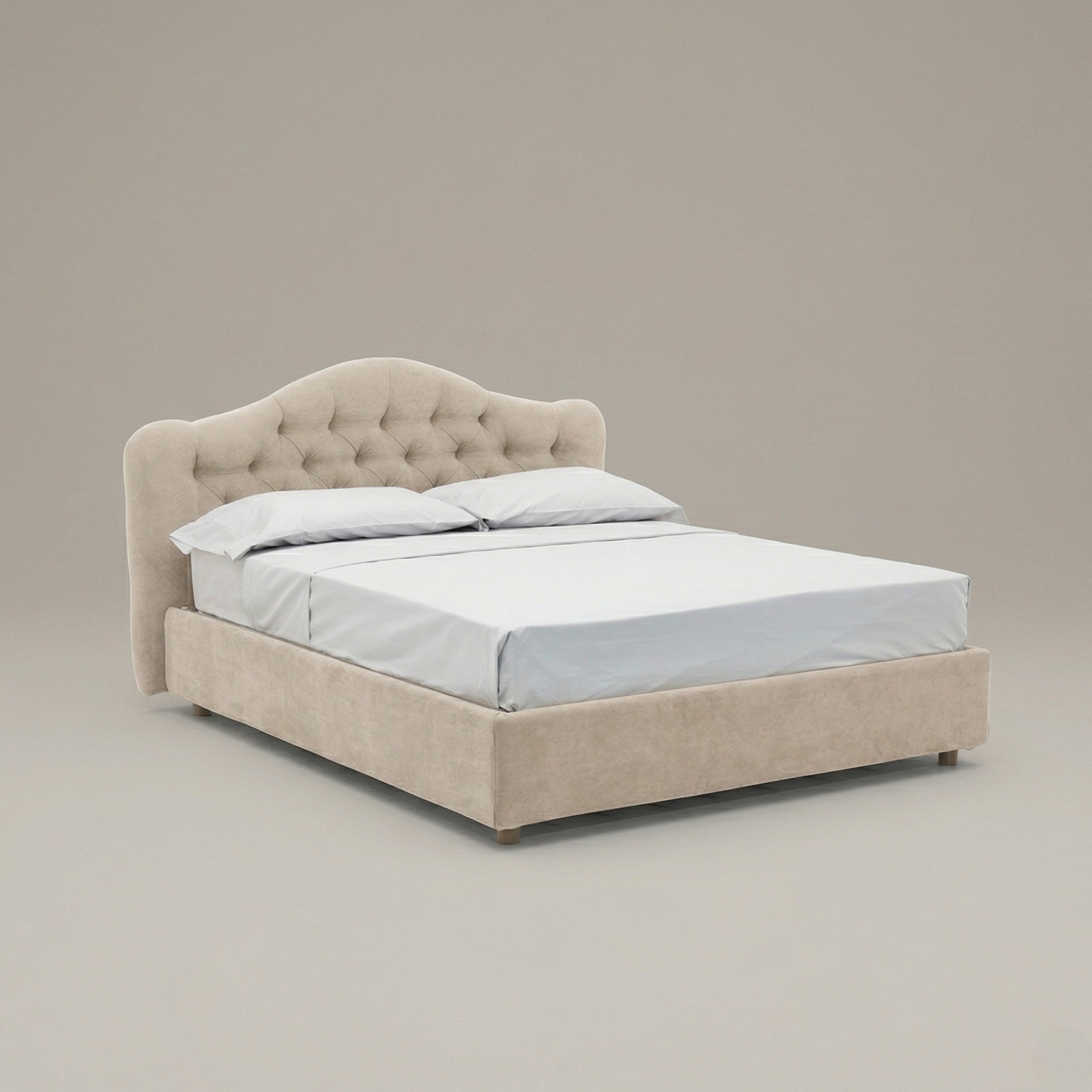 Letto contenitore Limone sul Garda sfoderabile 13 doghe faggio frontale