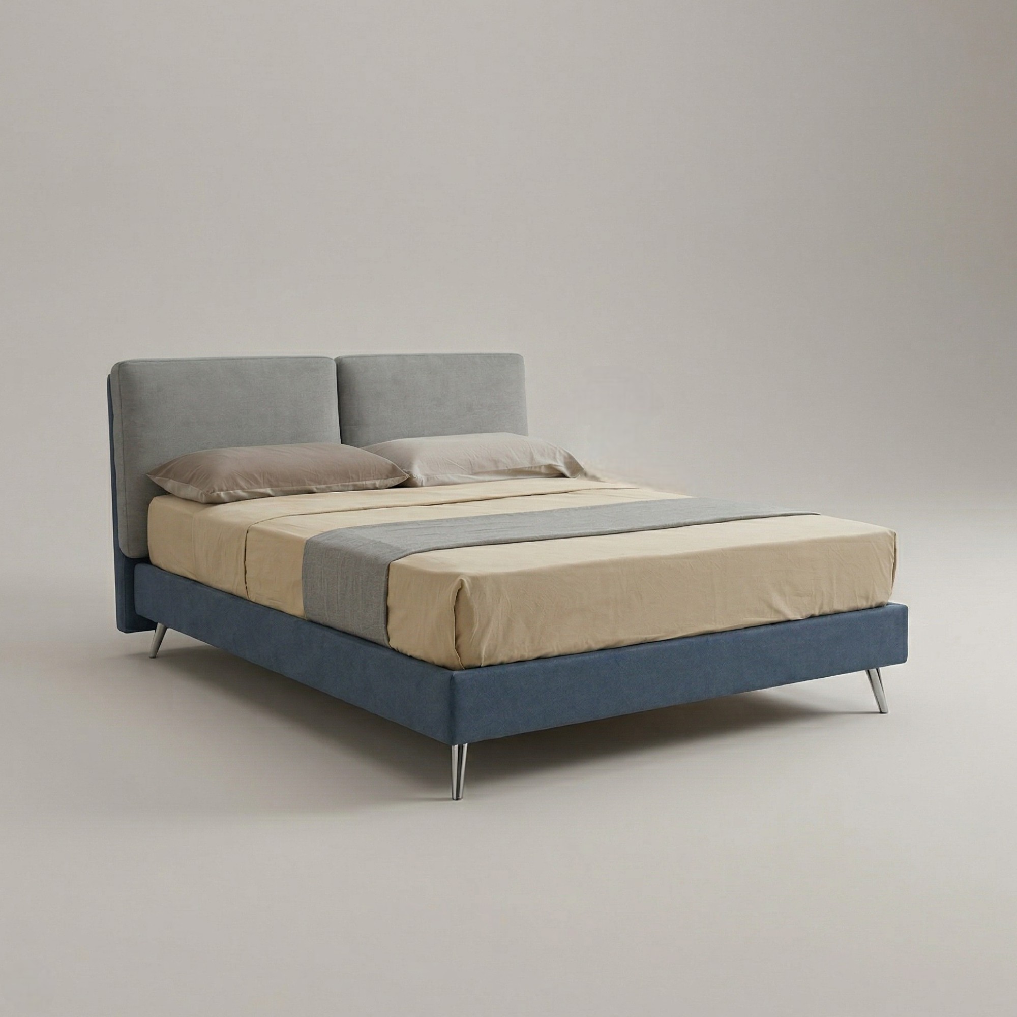 Letto contenitore Paitone sfoderabile 13 doghe faggio frontale